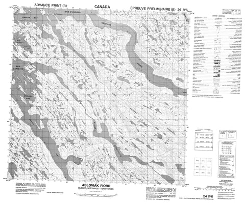 024P06 Abloviak Fiord Canadian topographic map, 1:50,000 scale