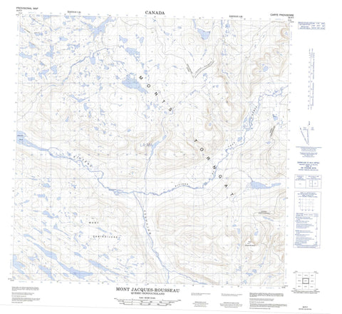 024P07 Mont Jacques Rousseau Canadian topographic map, 1:50,000 scale