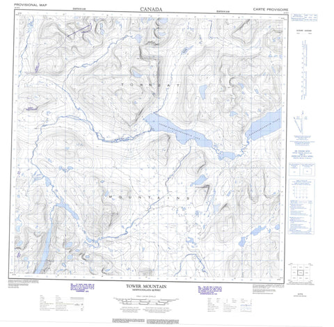 024P08 Tower Mountain Canadian topographic map, 1:50,000 scale