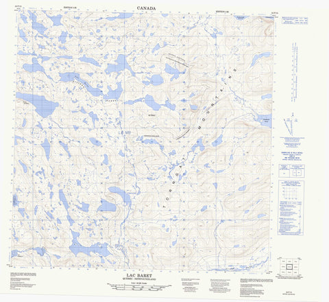 024P15 Lac Baret Canadian topographic map, 1:50,000 scale