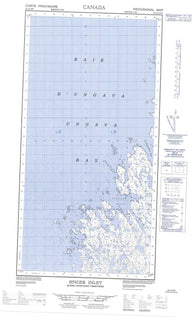 025A03E Singer Inlet Canadian topographic map, 1:50,000 scale