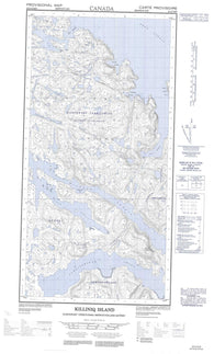 025A07E Killiniq Island Canadian topographic map, 1:50,000 scale
