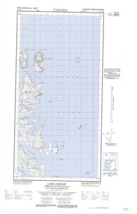 025A08W Cape Chidley Canadian topographic map, 1:50,000 scale