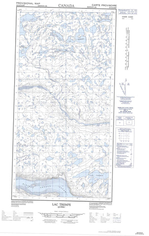 025D02E Lac Trempe Canadian topographic map, 1:50,000 scale