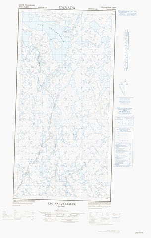 025D10W Lac Nagvaraaluk Canadian topographic map, 1:50,000 scale