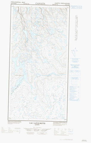 025D15E Lac Latourette Canadian topographic map, 1:50,000 scale