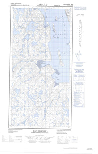025D16E Lac Brochin Canadian topographic map, 1:50,000 scale