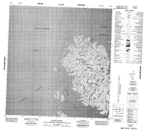 025H14 Black Bluff Canadian topographic map, 1:50,000 scale