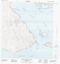 025L09 High Bluff Island Canadian topographic map, 1:50,000 scale