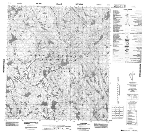 025M01 No Title Canadian topographic map, 1:50,000 scale