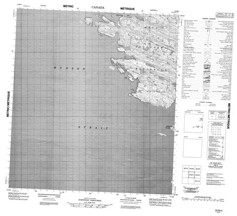 025M04 No Title Canadian topographic map, 1:50,000 scale