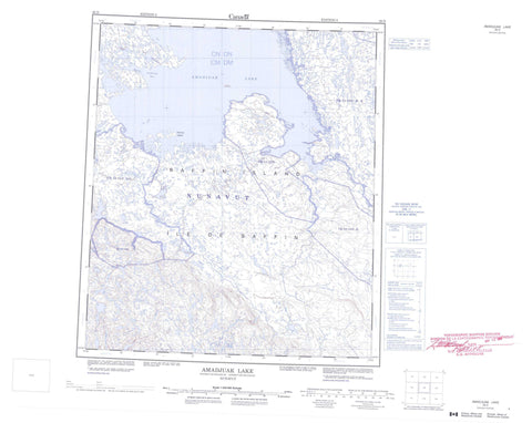 026D Amadjuak Lake Canadian topographic map, 1:250,000 scale