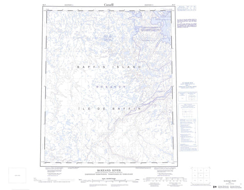 026F Mckeand River Canadian topographic map, 1:250,000 scale
