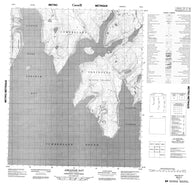 026H01 Abraham Bay Canadian topographic map, 1:50,000 scale