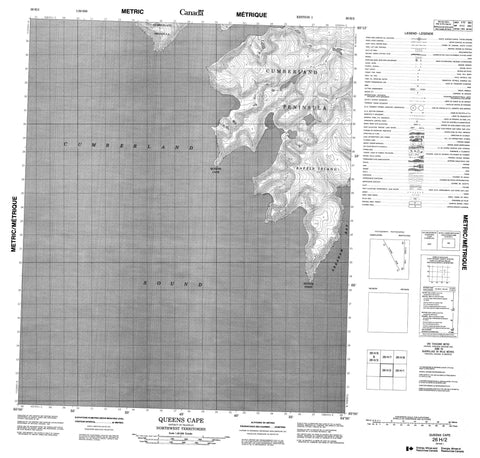 026H02 Queens Cape Canadian topographic map, 1:50,000 scale