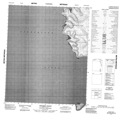 026H06 Shomeo Point Canadian topographic map, 1:50,000 scale