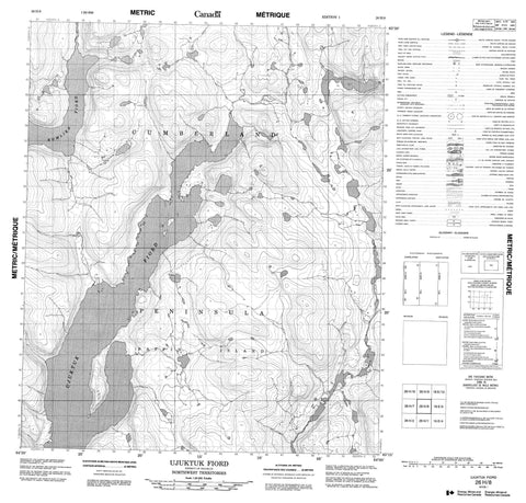 026H08 Ujuktuk Fiord Canadian topographic map, 1:50,000 scale