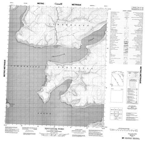 026H11 Iqalujjuaq Fiord Canadian topographic map, 1:50,000 scale