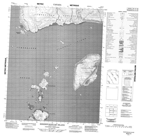 026H13 Kekertukdjuak Island Canadian topographic map, 1:50,000 scale