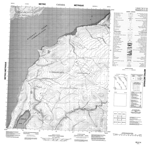 026H14 No Title Canadian topographic map, 1:50,000 scale