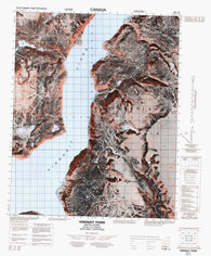 026I02 Kingnait Fiord Canadian topographic map, 1:50,000 scale