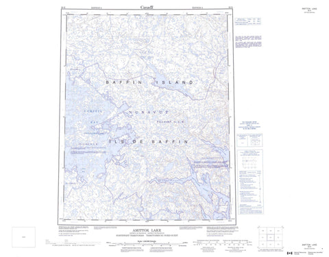 026K Amittok Lake Canadian topographic map, 1:250,000 scale