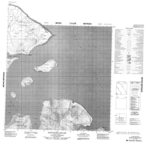 026P15 Idjuniving Island Canadian topographic map, 1:50,000 scale