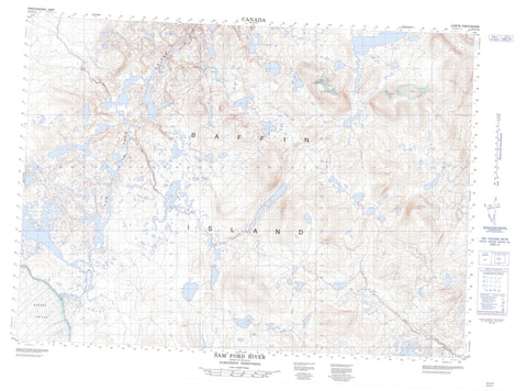 027C13 Sam Ford River Canadian topographic map, 1:50,000 scale