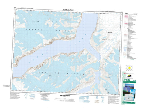 027F13 Natsiaq Peak Canadian topographic map, 1:50,000 scale