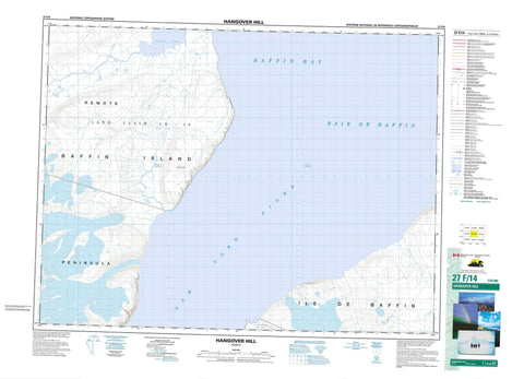 027F14 Hangover Hill Canadian topographic map, 1:50,000 scale