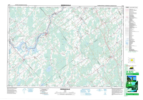 031B13 Merrickville Canadian topographic map, 1:50,000 scale