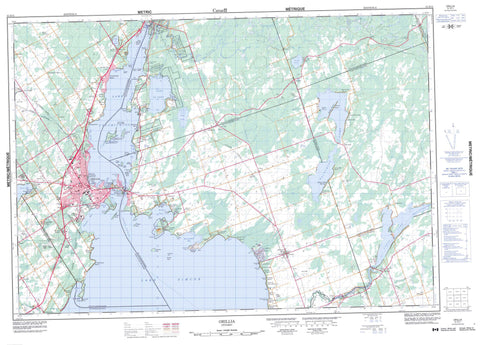 031D11 Orillia Canadian topographic map, 1:50,000 scale