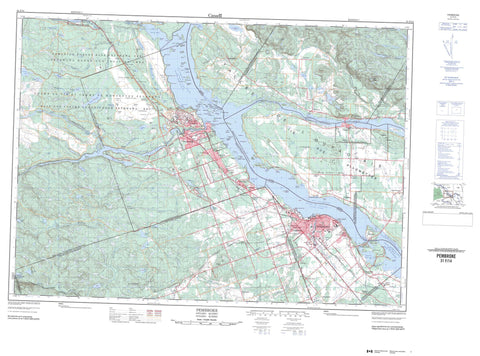 031F14 Pembroke Canadian topographic map, 1:50,000 scale