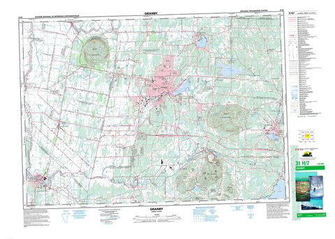 031H07 Granby Canadian topographic map, 1:50,000 scale
