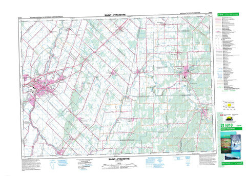031H10 Saint Hyacinthe Canadian topographic map, 1:50,000 scale