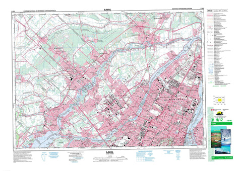 031H12 Laval Canadian topographic map, 1:50,000 scale