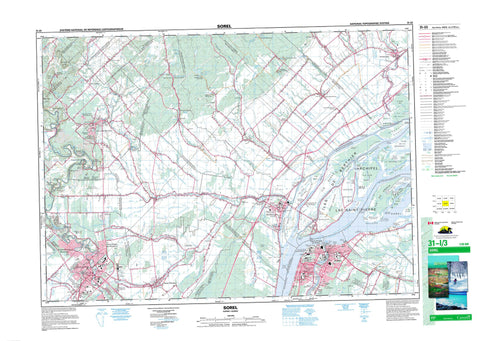 031I03 Sorel Canadian topographic map, 1:50,000 scale