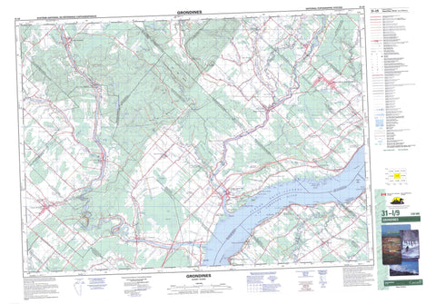 031I09 Grondines Canadian topographic map, 1:50,000 scale