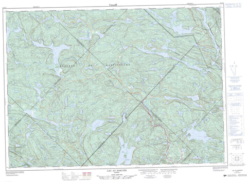 031I11 Lac Au Sorcier Canadian topographic map, 1:50,000 scale