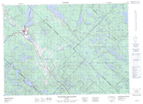 031I12 Saint Michel Des Saints Canadian topographic map, 1:50,000 scale