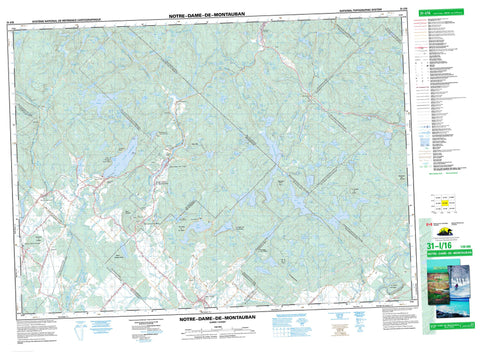 031I16 Notre Dame De Montauban Canadian topographic map, 1:50,000 scale