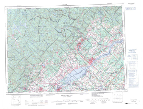 031I Trois Rivieres Canadian topographic map, 1:250,000 scale