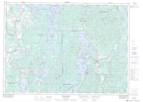 031J04 Bouchette Canadian topographic map, 1:50,000 scale