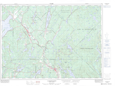 031J07 L Annonciation Canadian topographic map, 1:50,000 scale