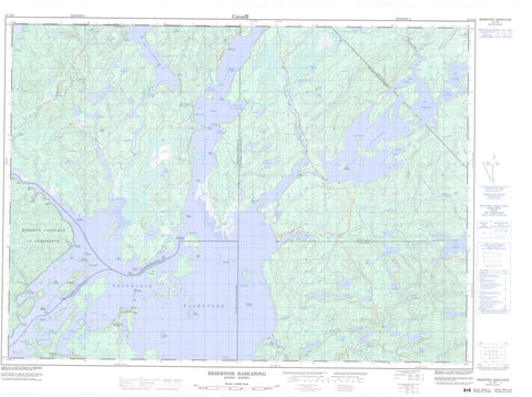 031J13 Reservoir Baskatong Canadian topographic map, 1:50,000 scale