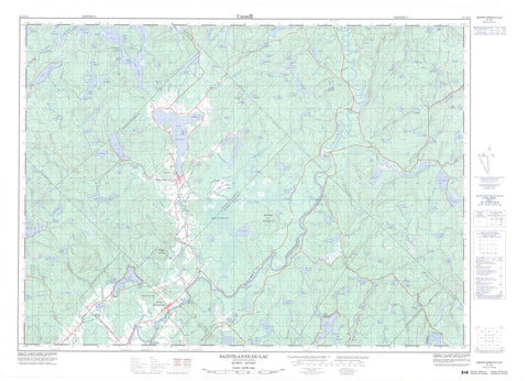 031J14 Sainte Anne Du Lac Canadian topographic map, 1:50,000 scale