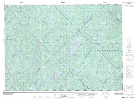 031J15 Lac De La Maison De Pierre Canadian topographic map, 1:50,000 scale