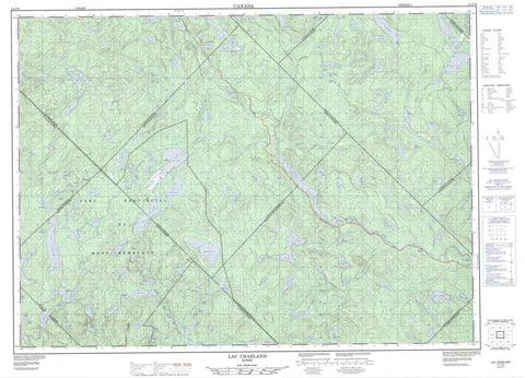 031J16 Lac Charland Canadian topographic map, 1:50,000 scale