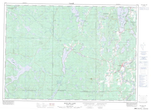 031K01 Blue Sea Lake Canadian topographic map, 1:50,000 scale