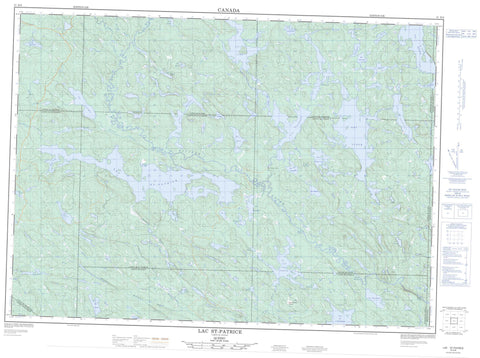 031K06 Lac St Patrice Canadian topographic map, 1:50,000 scale